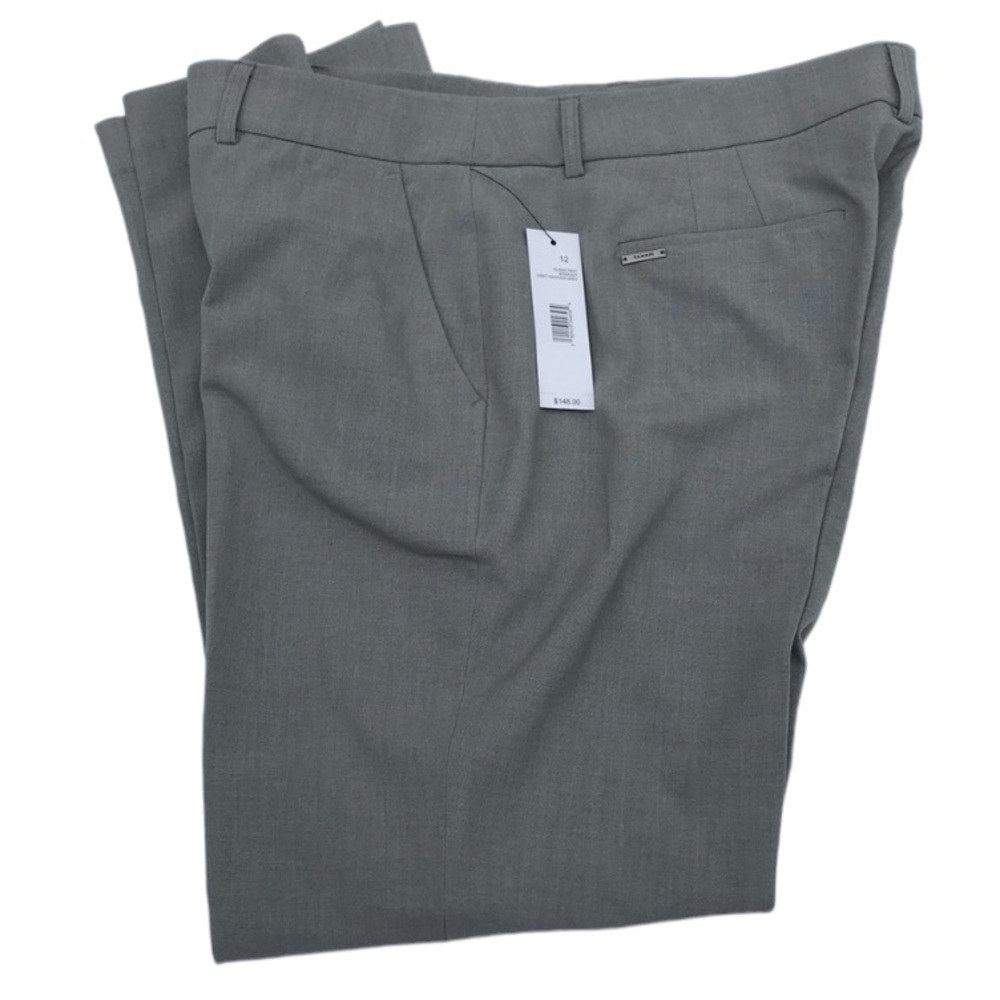 Tahari Alanis Light Heather Grey Trouser Pants Size 12